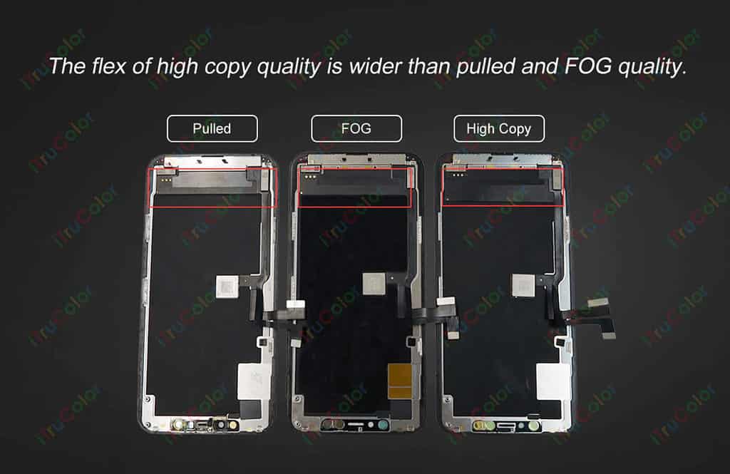 The flex of high copy quality is wider than pulled and FOG quality