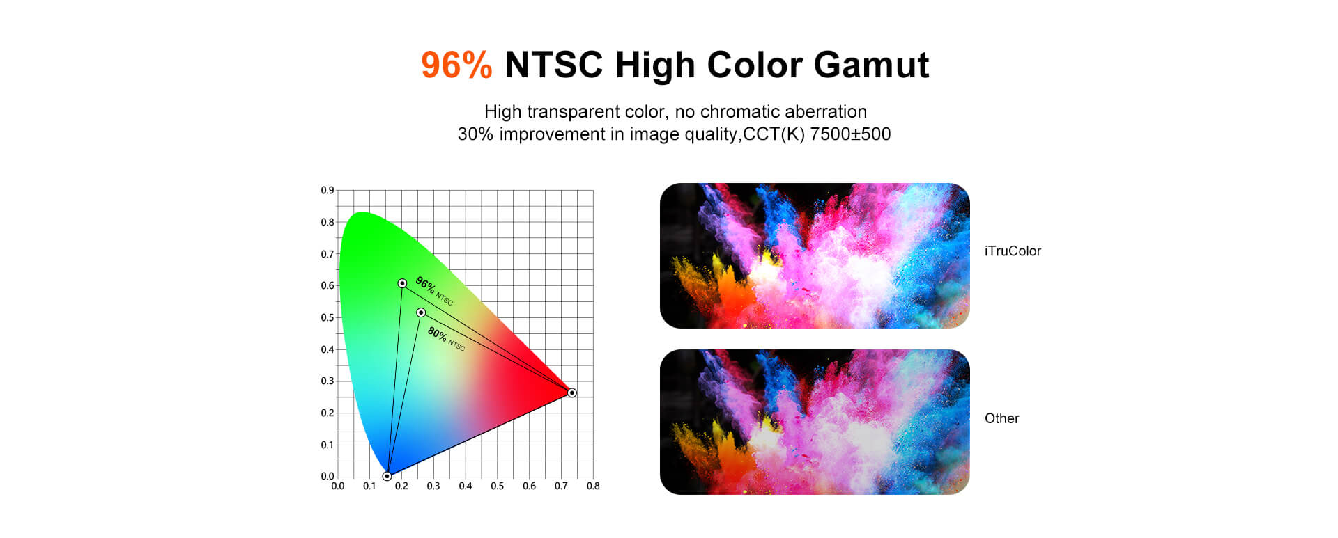 iTruColor screen 96% NTSC High Color Gamut